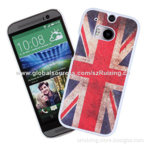 New 2-in-1 PU Leather Phone Case for HTC M8, with UK Flag Image and Stand Function
